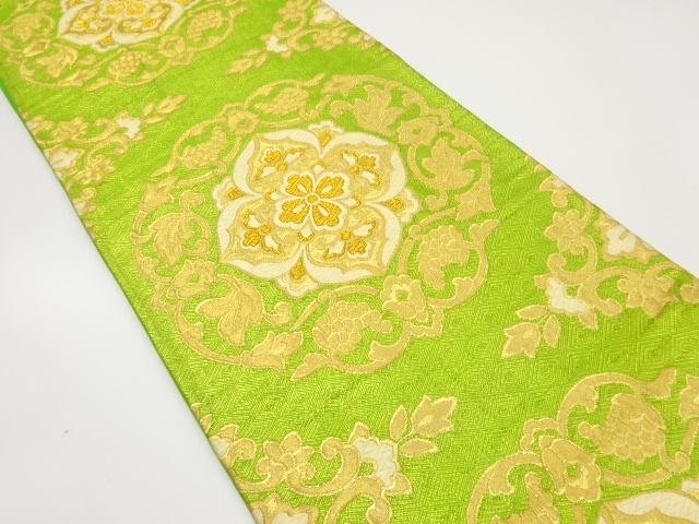 JAPANESE FUKURO OBI / WOVEN FLOWER CREST